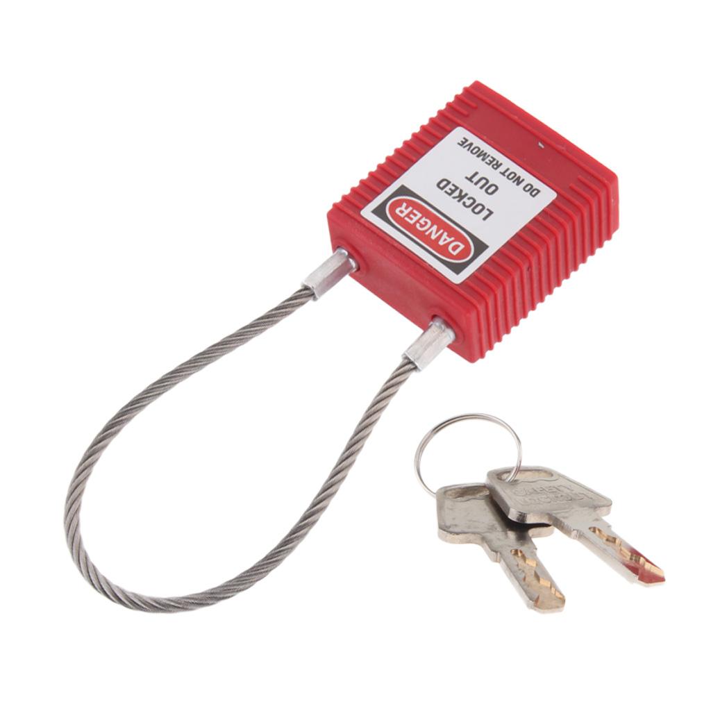 Safety Lockout Padlock Keyed Different 3.2mm Shackle  Red