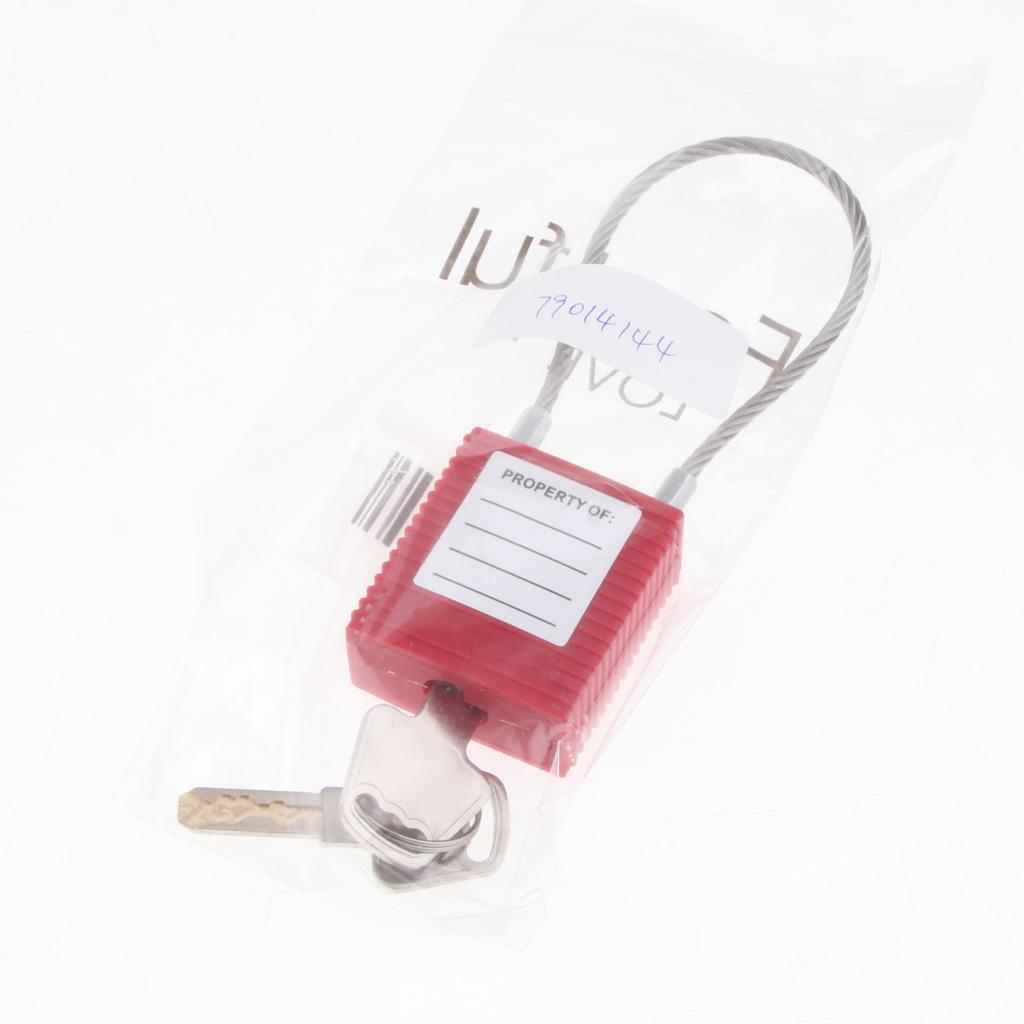 Safety Lockout Padlock Keyed Different 3.2mm Shackle  Red