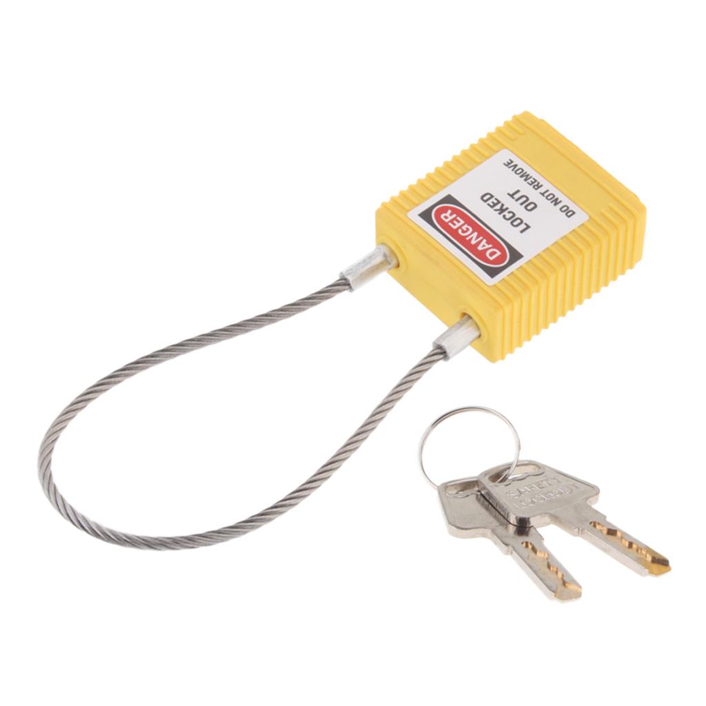 Safety Lockout Padlock Keyed Different 3.2mm Shackle  Yellow