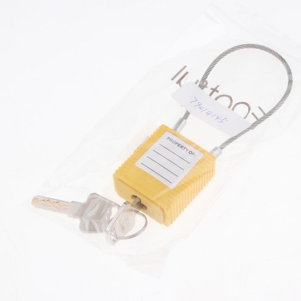 Safety Lockout Padlock Keyed Different 3.2mm Shackle  Yellow