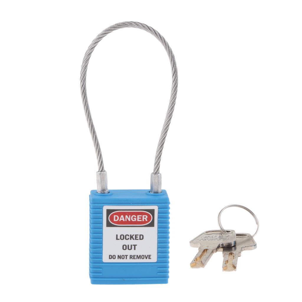 Safety Lockout Padlock Keyed Different 3.2mm Shackle  Blue