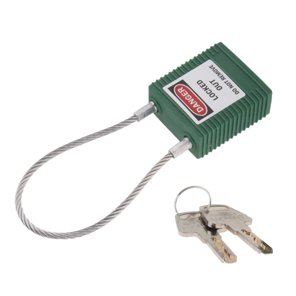 Safety Lockout Padlock Keyed Different 3.2mm Shackle  Green