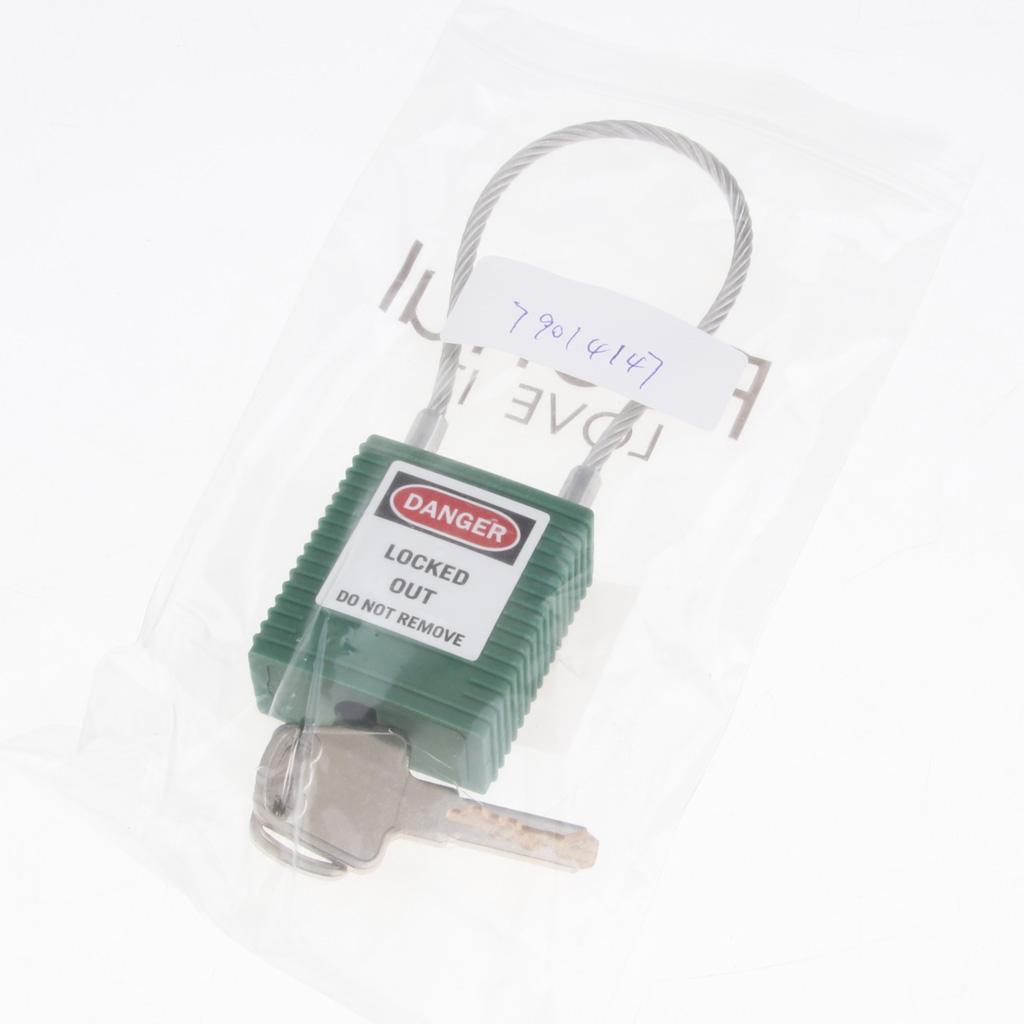 Safety Lockout Padlock Keyed Different 3.2mm Shackle  Green