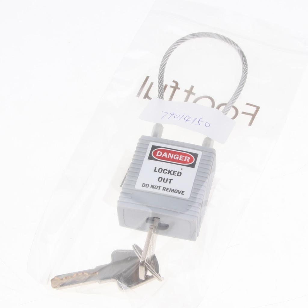 Safety Lockout Padlock Keyed Different 3.2mm Shackle  Gray