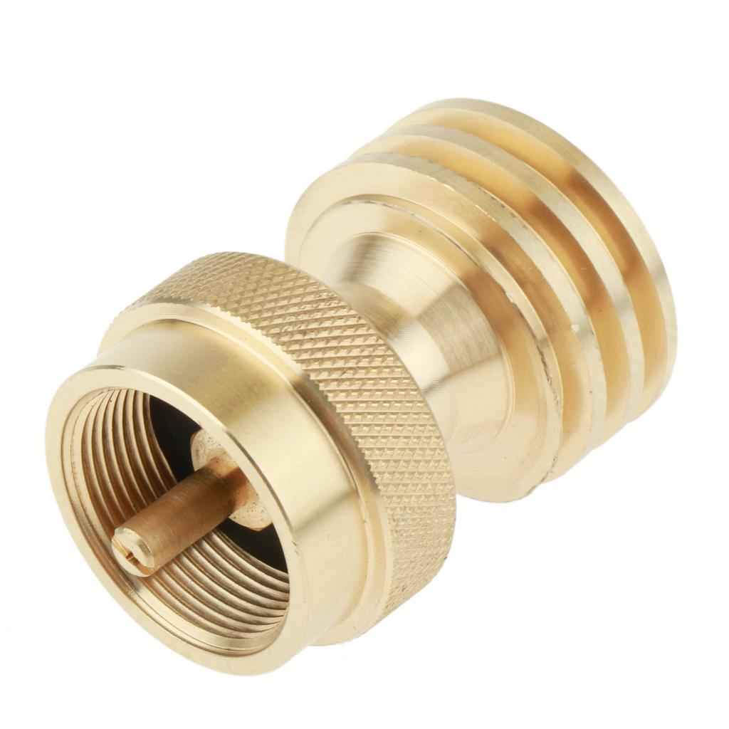 Universal Brass LP Gas Small Bottle Propane Tank Adapter Converter