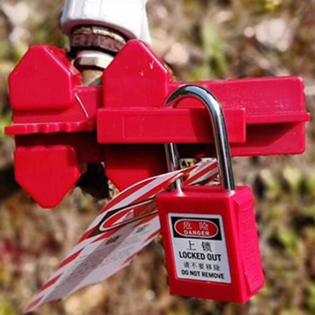 Safety Security Lockout Padlock Keyed Alike Nylon 76mm Shackle  Red