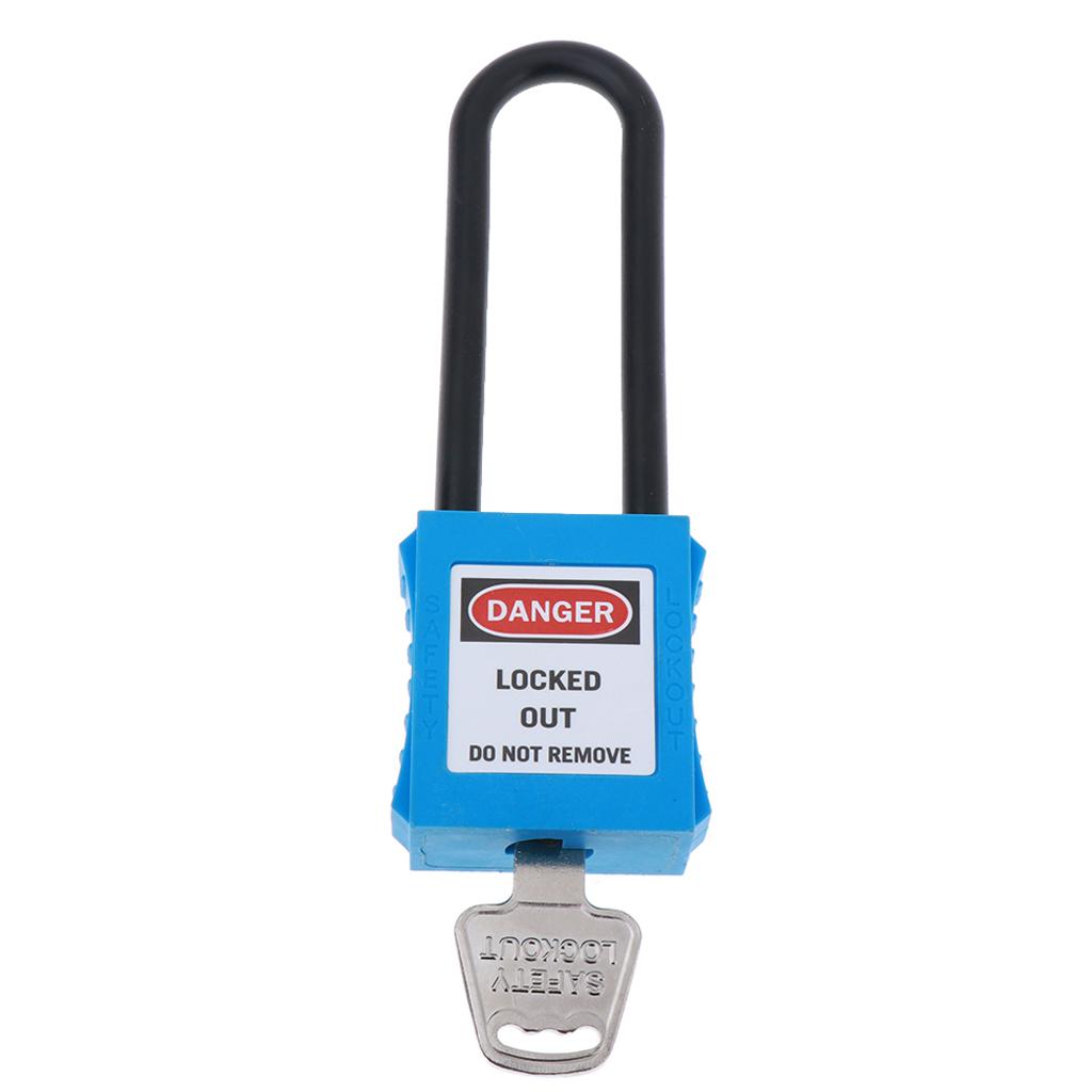 Safety Security Lockout Padlock Keyed Alike Nylon 76mm Shackle  Blue_2