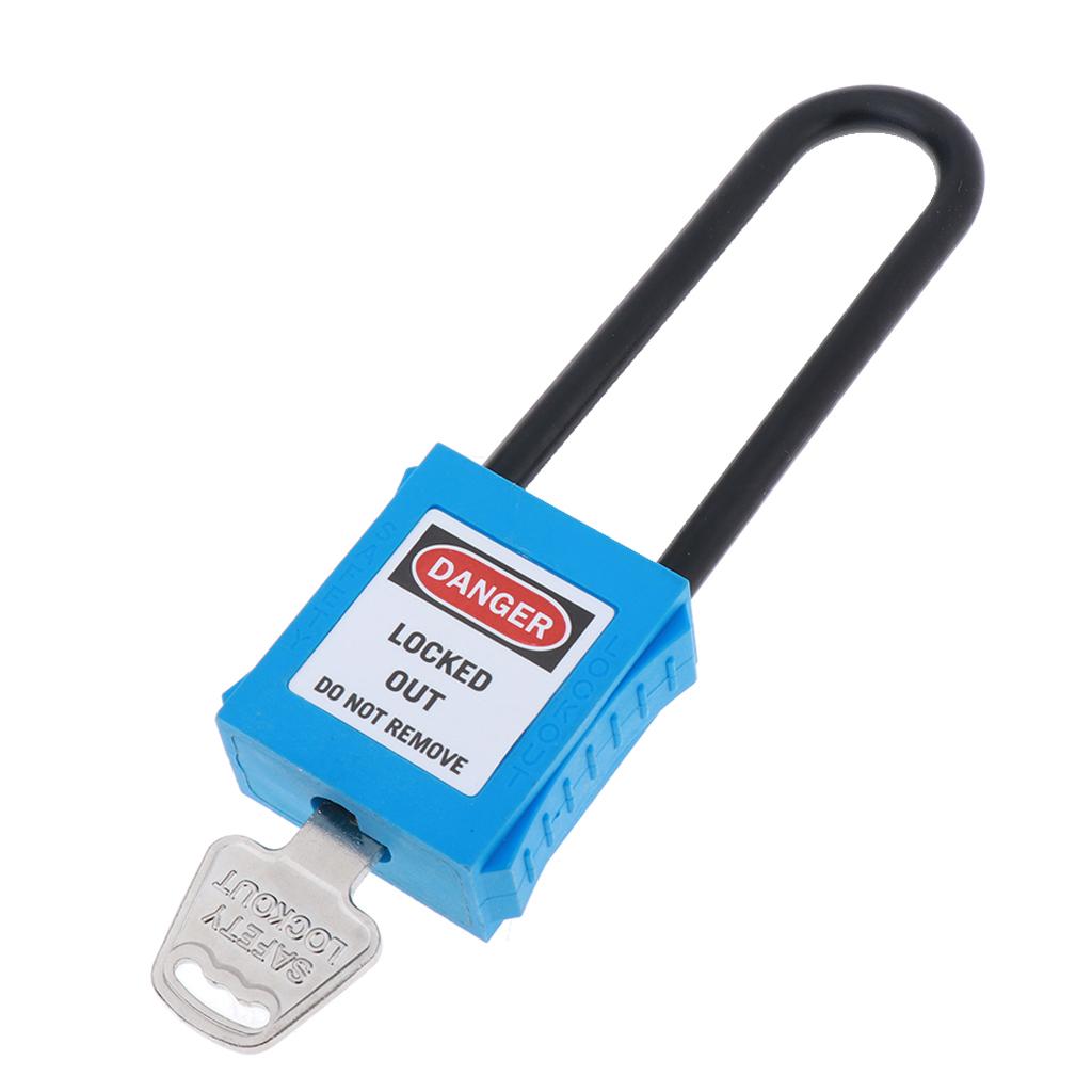 Safety Security Lockout Padlock Keyed Alike Nylon 76mm Shackle  Blue_2