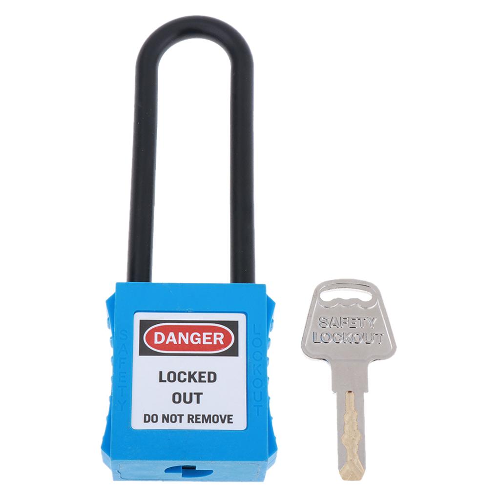 Safety Security Lockout Padlock Keyed Alike Nylon 76mm Shackle  Blue_2