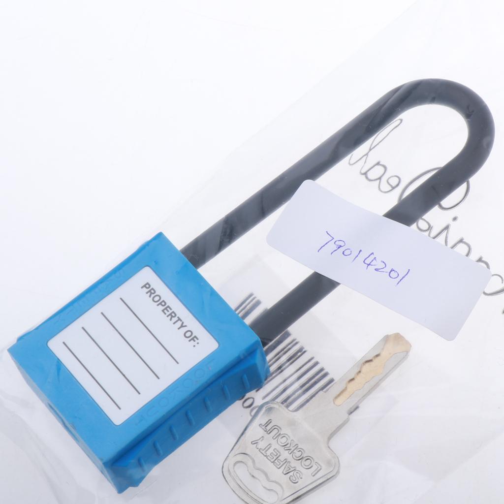 Safety Security Lockout Padlock Keyed Alike Nylon 76mm Shackle  Blue_2