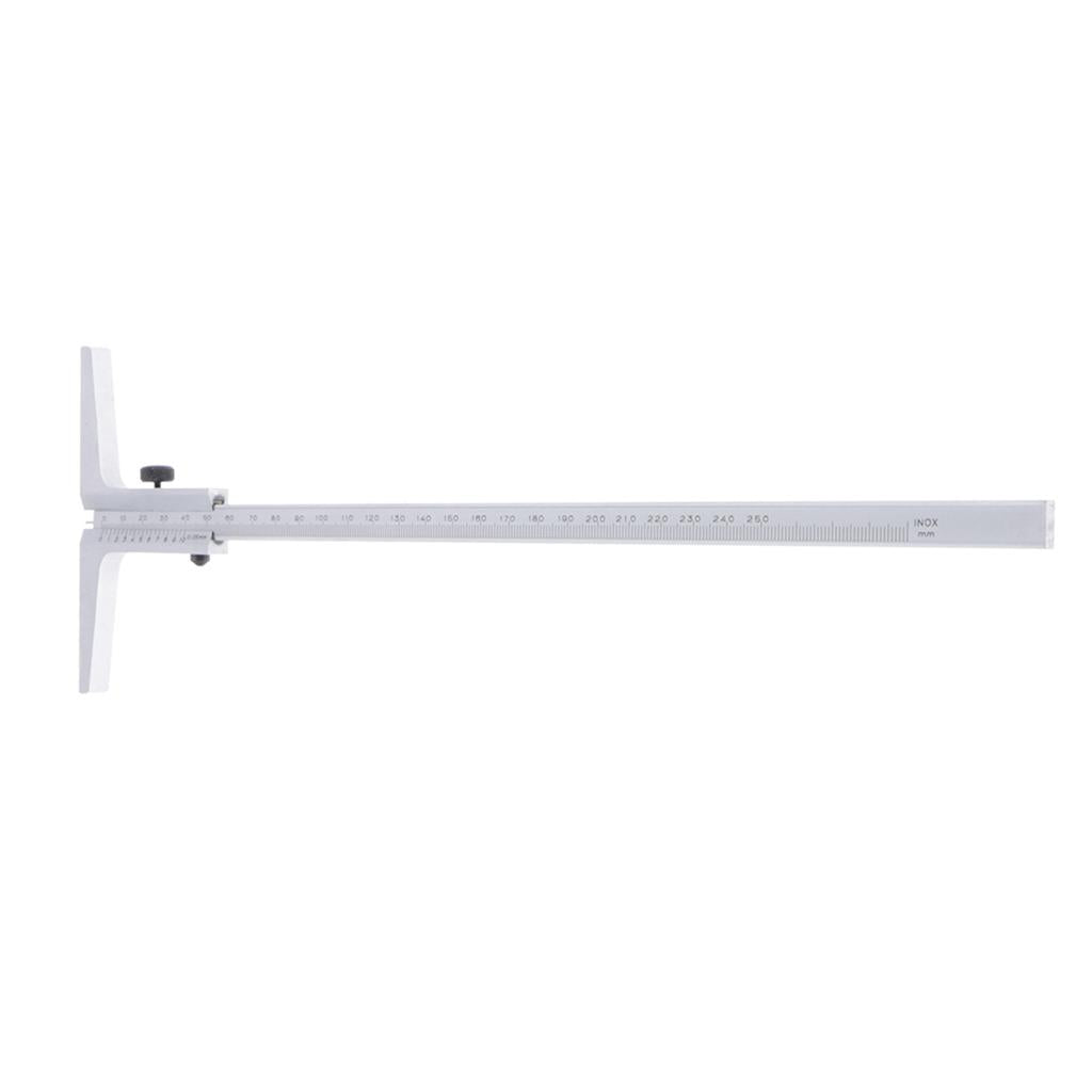 Flexible Stainless Steel Scale/Ruler/Rule w/Depth Gauge 0-250 0.05