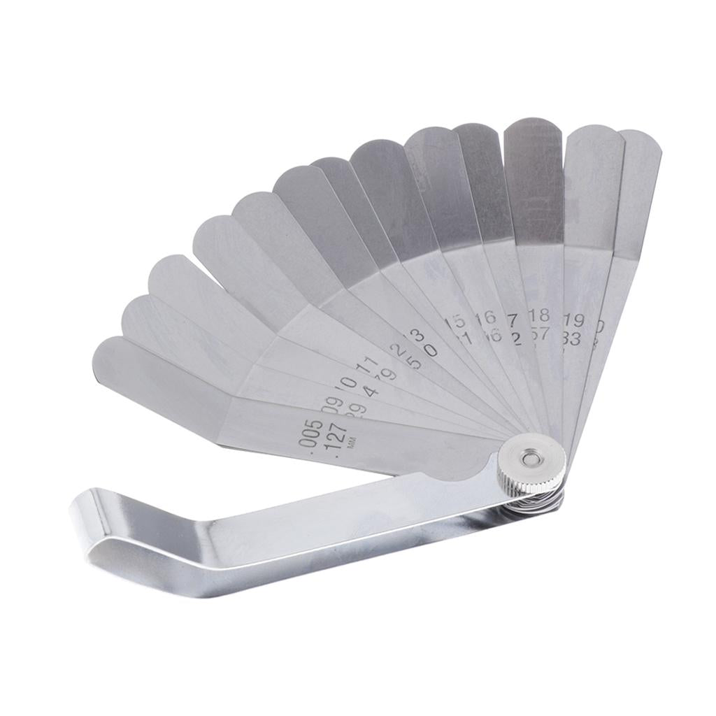 Feeler Gauge Set Inch & Metric 16 Blades - Stainless Steel 100mm