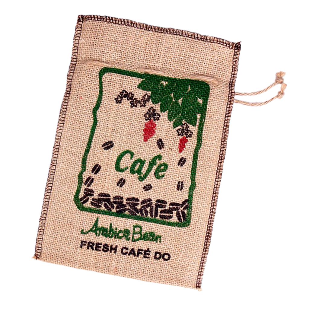 Burlap Coffee Bean  Sacks Gunny Bag Reusable Bags With Drawstring 2