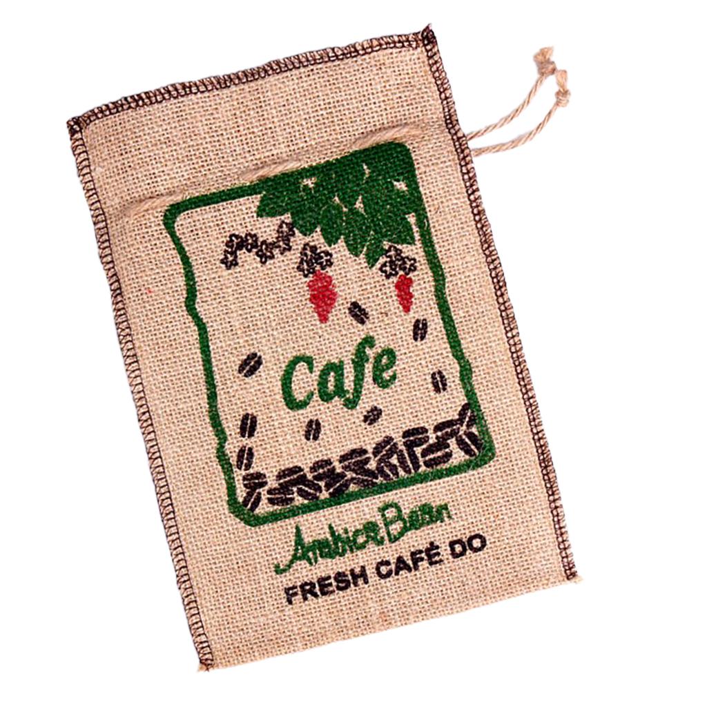 Burlap Coffee Bean  Sacks Gunny Bag Reusable Bags With Drawstring 2