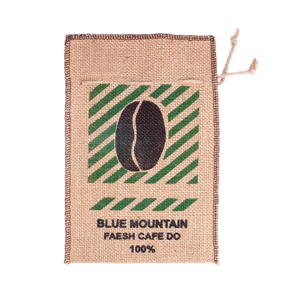 Burlap Coffee Bean  Sacks Gunny Bag Reusable Bags With Drawstring 4