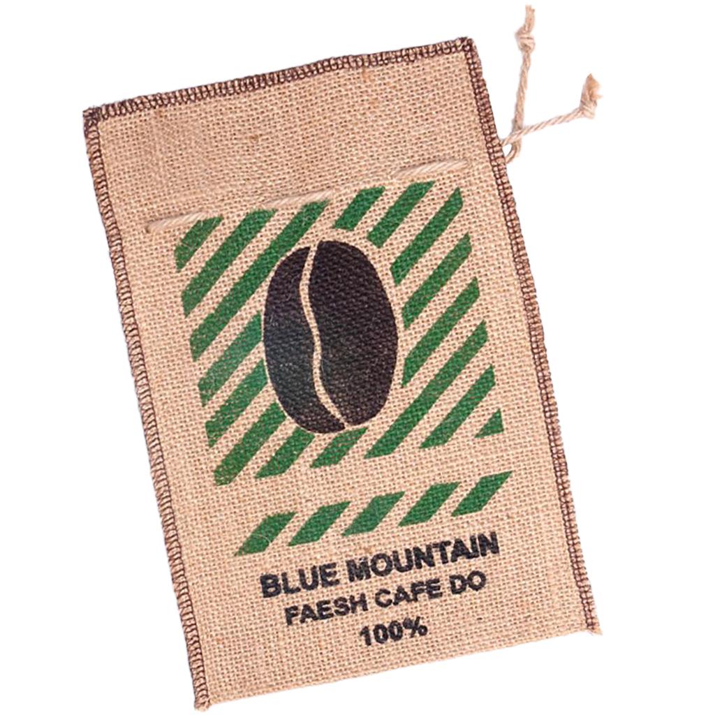 Burlap Coffee Bean  Sacks Gunny Bag Reusable Bags With Drawstring 4