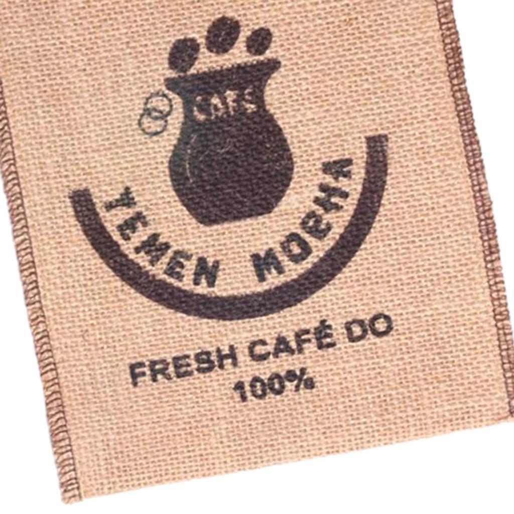 Burlap Coffee Bean  Sacks Gunny Bag Reusable Bags With Drawstring 6