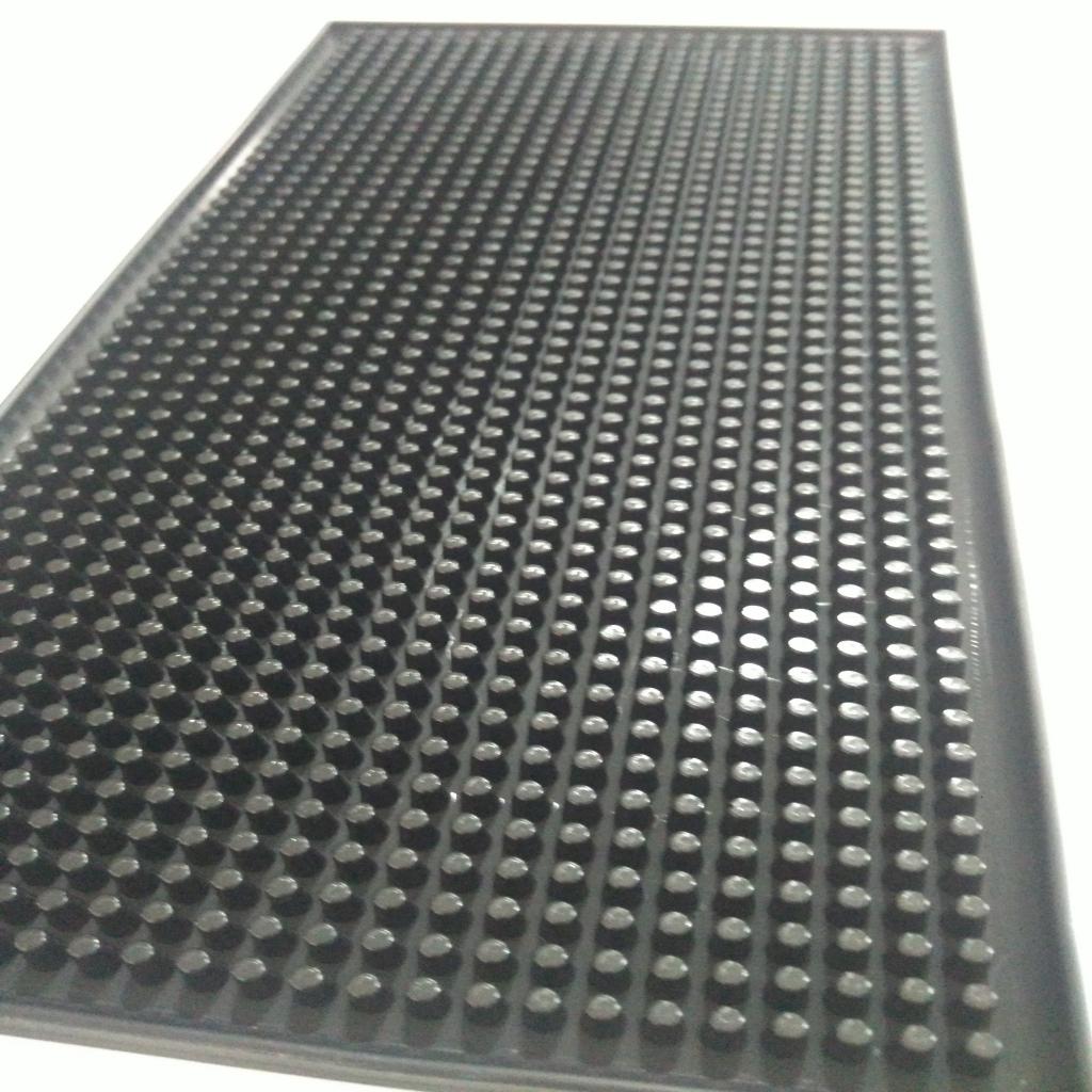 Rubber Beer Bar Runner Spill Mat for Home Pub Cafe Party Black 60x30cm