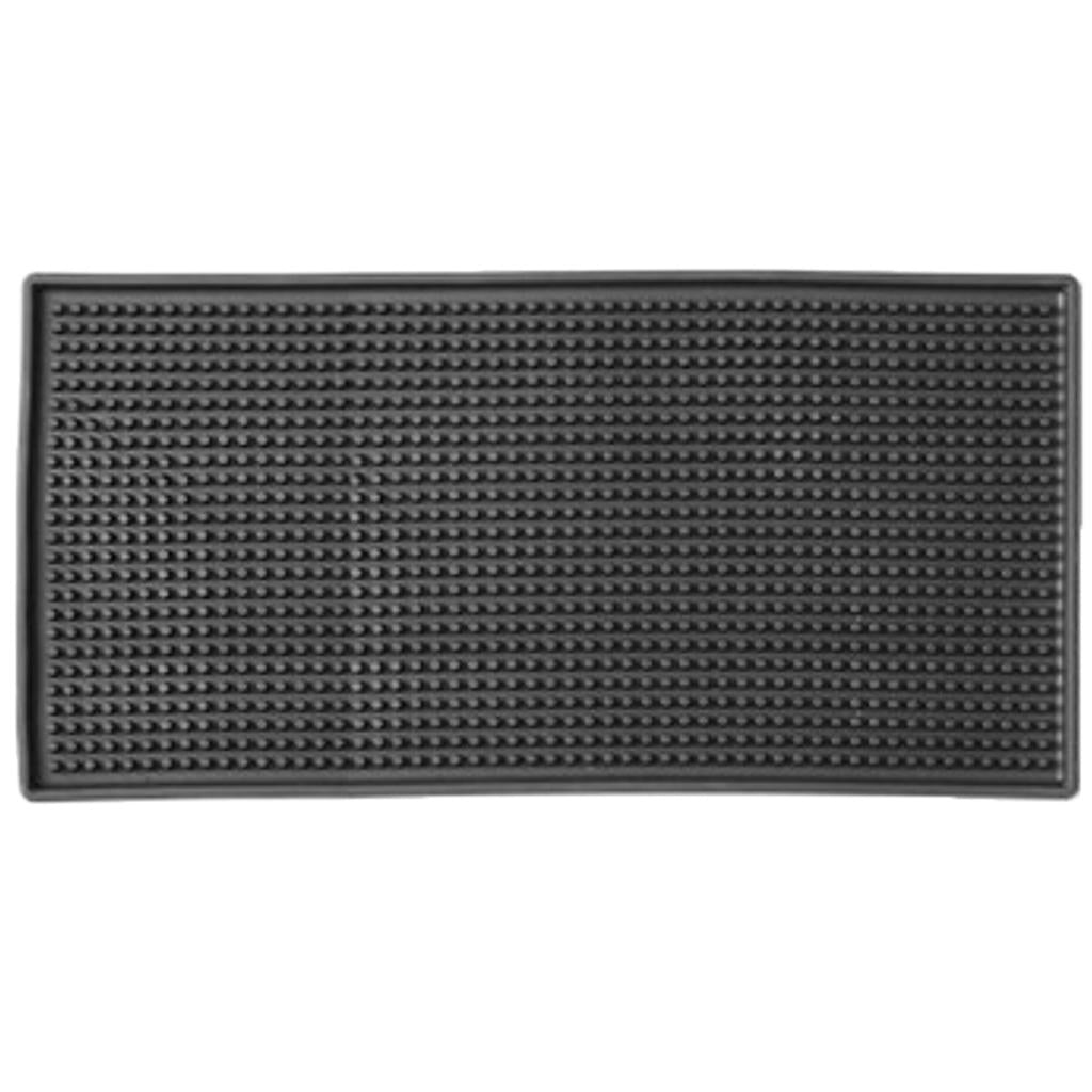 Rubber Beer Bar Runner Spill Mat for Home Pub Cafe Party Black 60x30cm