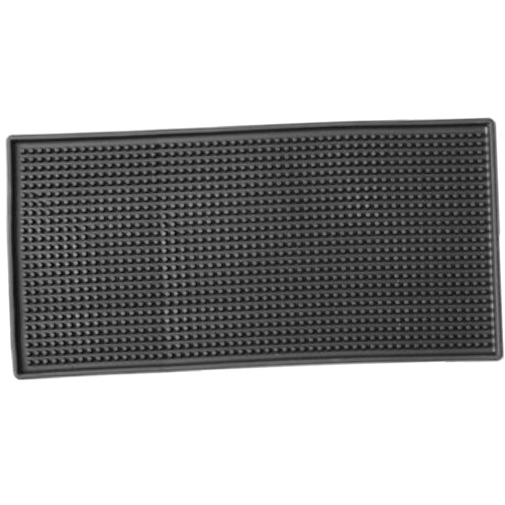 Rubber Beer Bar Runner Spill Mat for Home Pub Cafe Party Black 60x30cm