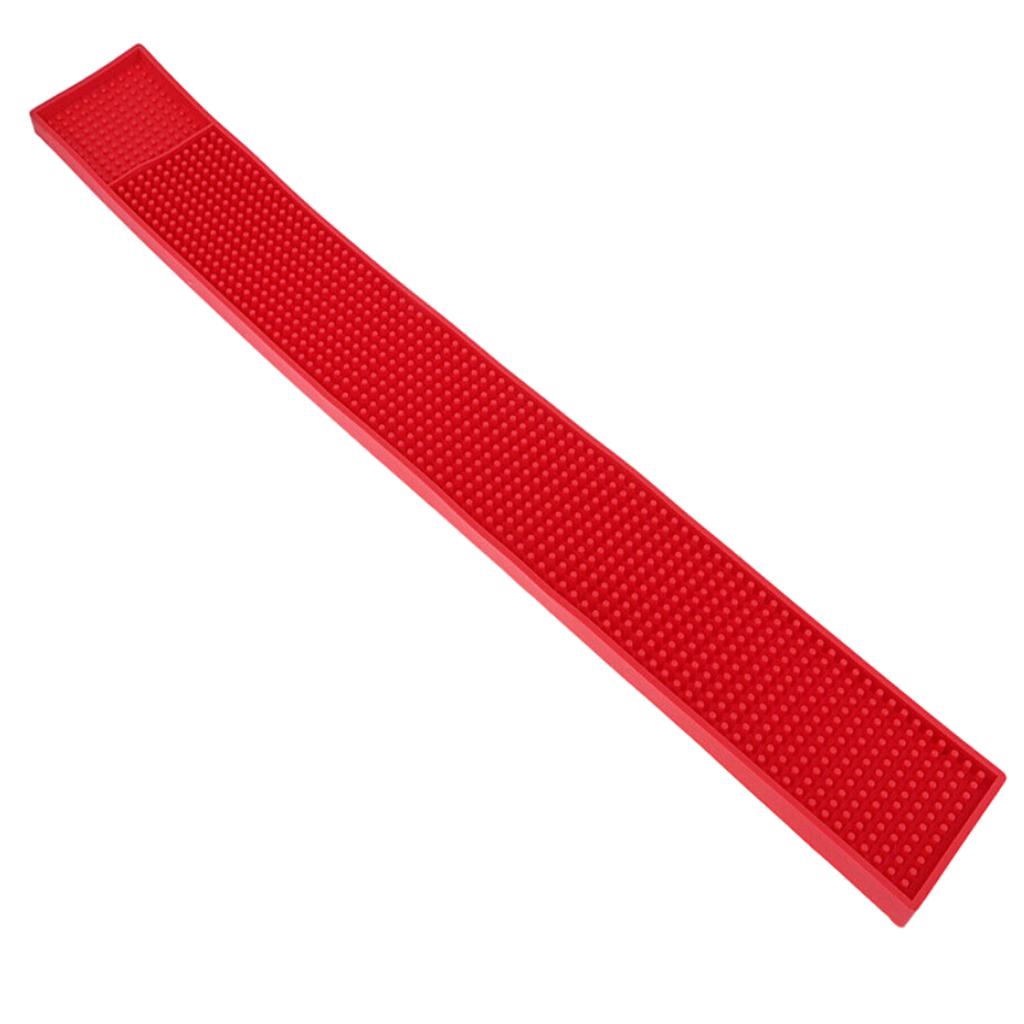 Rubber Beer Bar Runner Spill Mat for Home Pub Cafe Party Red 60x8cm