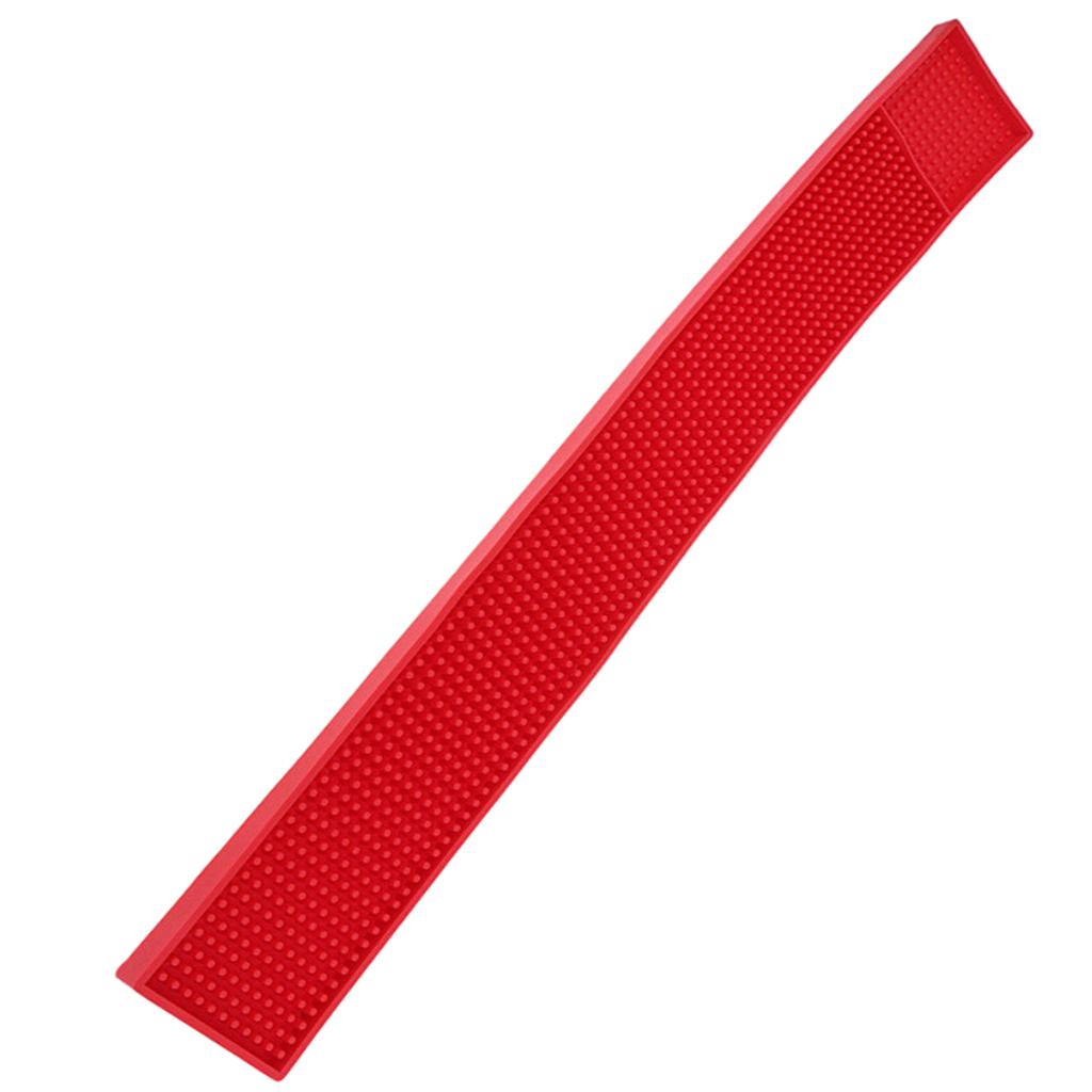 Rubber Beer Bar Runner Spill Mat for Home Pub Cafe Party Red 60x8cm