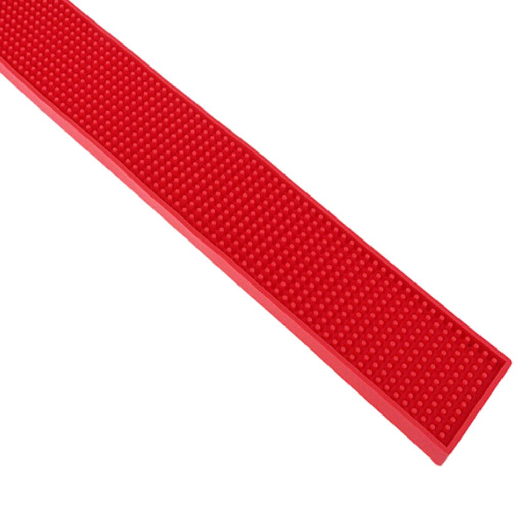 Rubber Beer Bar Runner Spill Mat for Home Pub Cafe Party Red 60x8cm