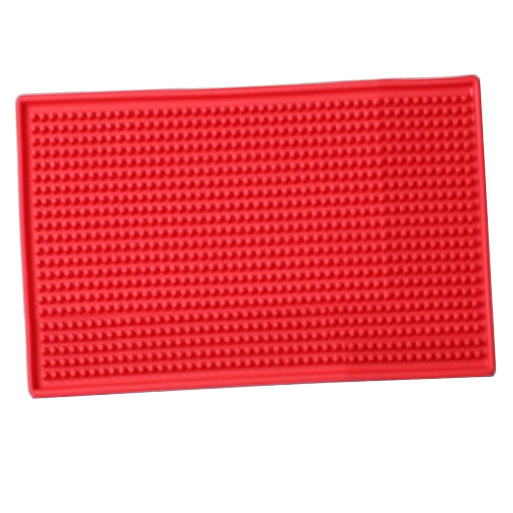 Rubber Beer Bar Runner Spill Mat for Home Pub Cafe Party Red 60x30cm