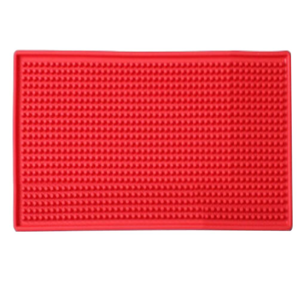 Rubber Beer Bar Runner Spill Mat for Home Pub Cafe Party Red 60x30cm