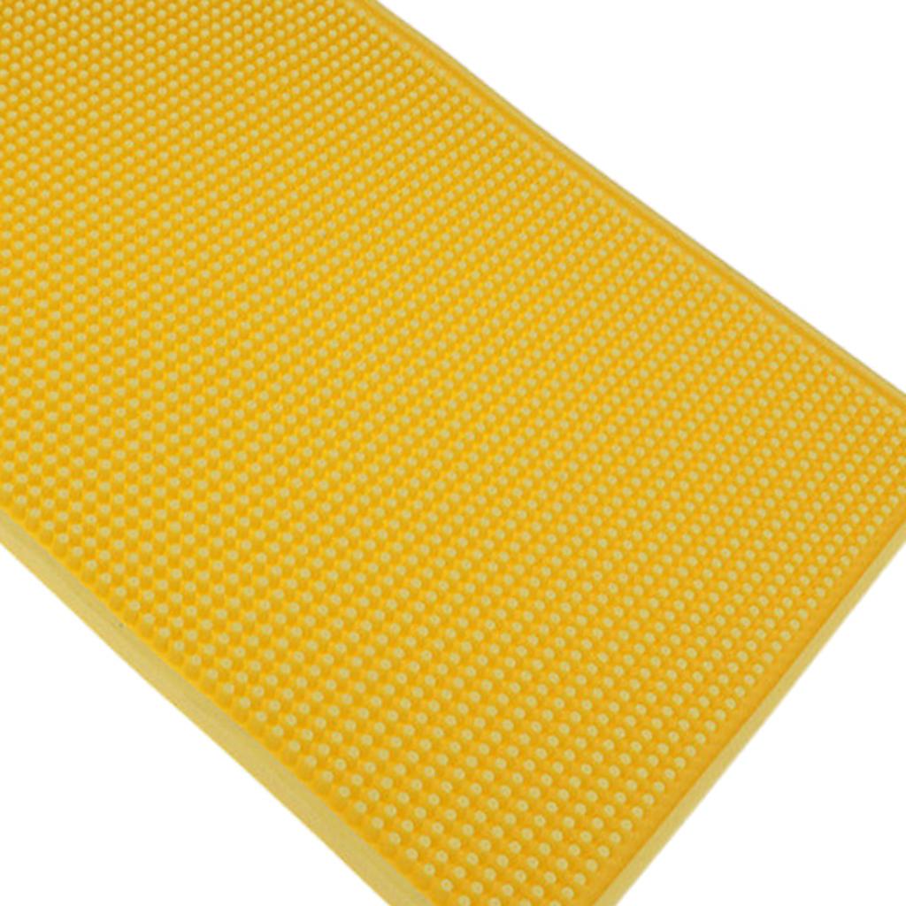 Rubber Beer Bar Runner Spill Mat for Home Pub Cafe Party Yellow 30x15cm