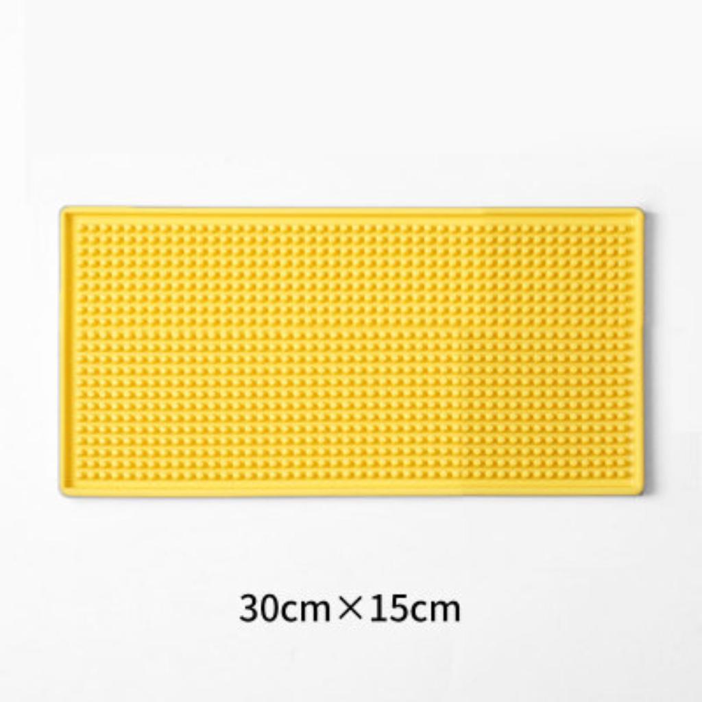 Rubber Beer Bar Runner Spill Mat for Home Pub Cafe Party Yellow 30x15cm