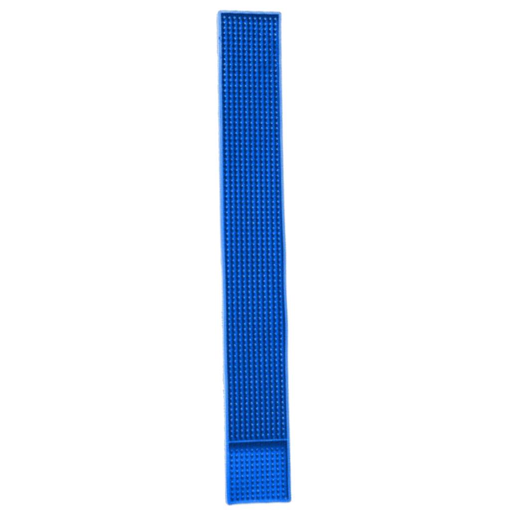 Rubber Beer Bar Runner Spill Mat for Home Pub Cafe Party Blue 60x8cm