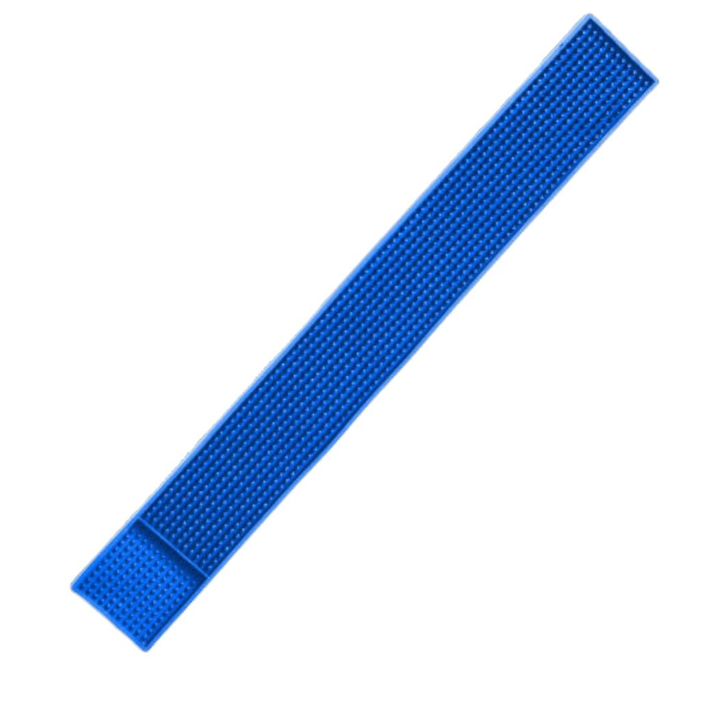 Rubber Beer Bar Runner Spill Mat for Home Pub Cafe Party Blue 60x8cm