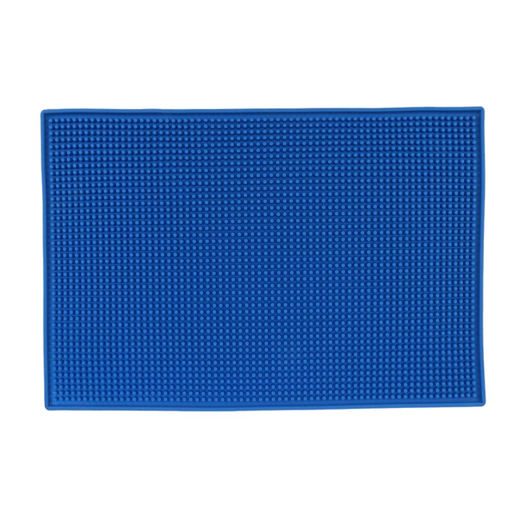 Rubber Beer Bar Runner Spill Mat for Home Pub Cafe Party Blue 45x30cm