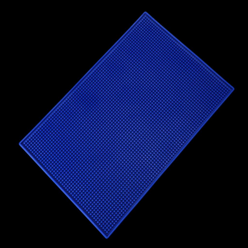 Rubber Beer Bar Runner Spill Mat for Home Pub Cafe Party Blue 45x30cm