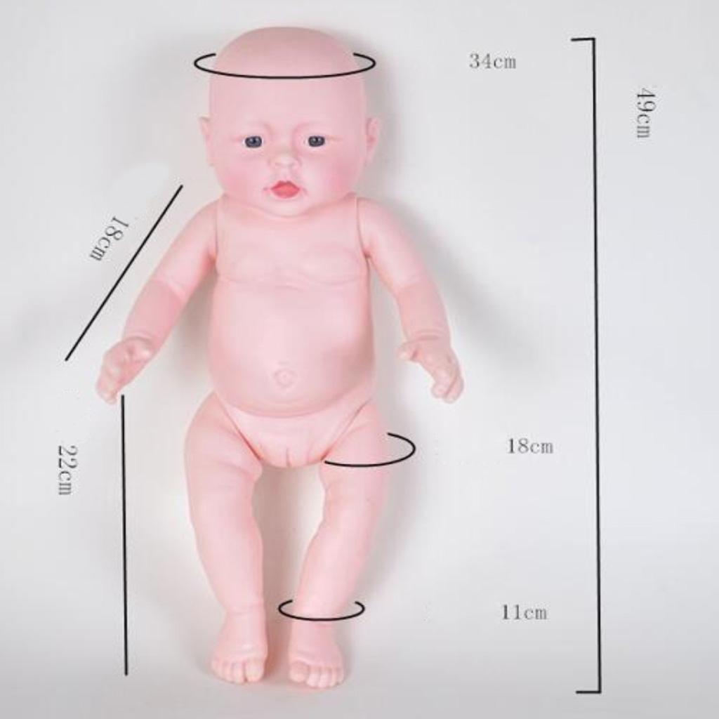 Lifelike Infant Doll Model PVC Realistic for Training 49cm Girl