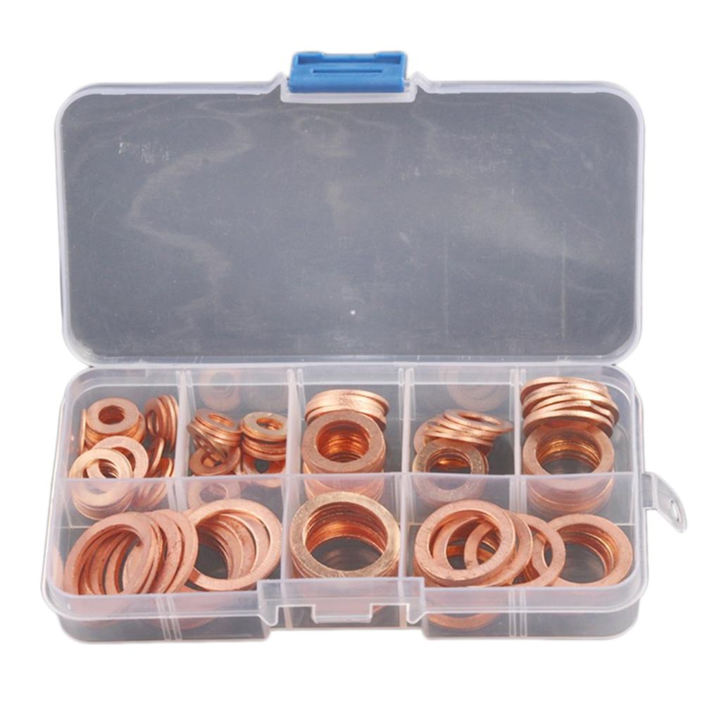 Solid Copper Washers Sump Plug Assortment Washer Set Hardware Accessories