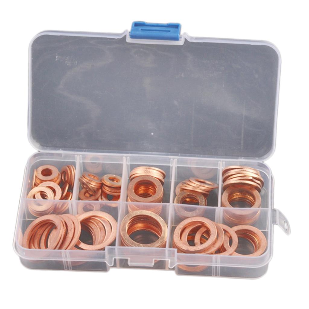 Solid Copper Washers Sump Plug Assortment Washer Set Hardware Accessories