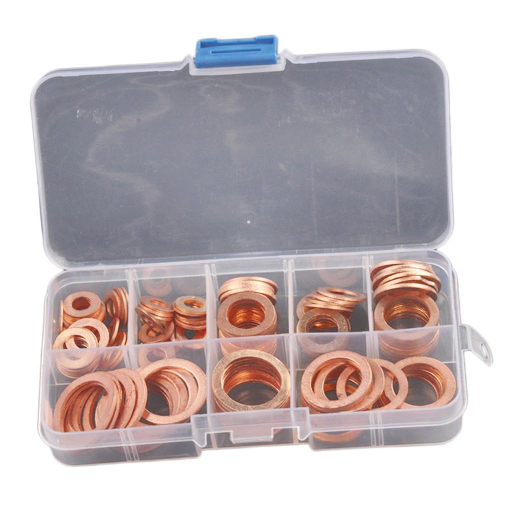 Solid Copper Washers Sump Plug Assortment Washer Set Hardware Accessories