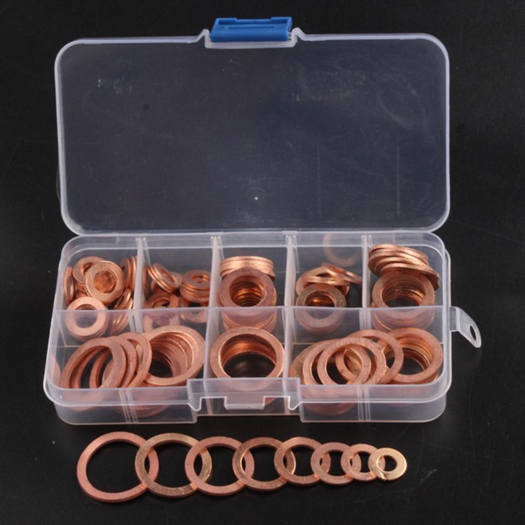 Solid Copper Washers Sump Plug Assortment Washer Set Hardware Accessories