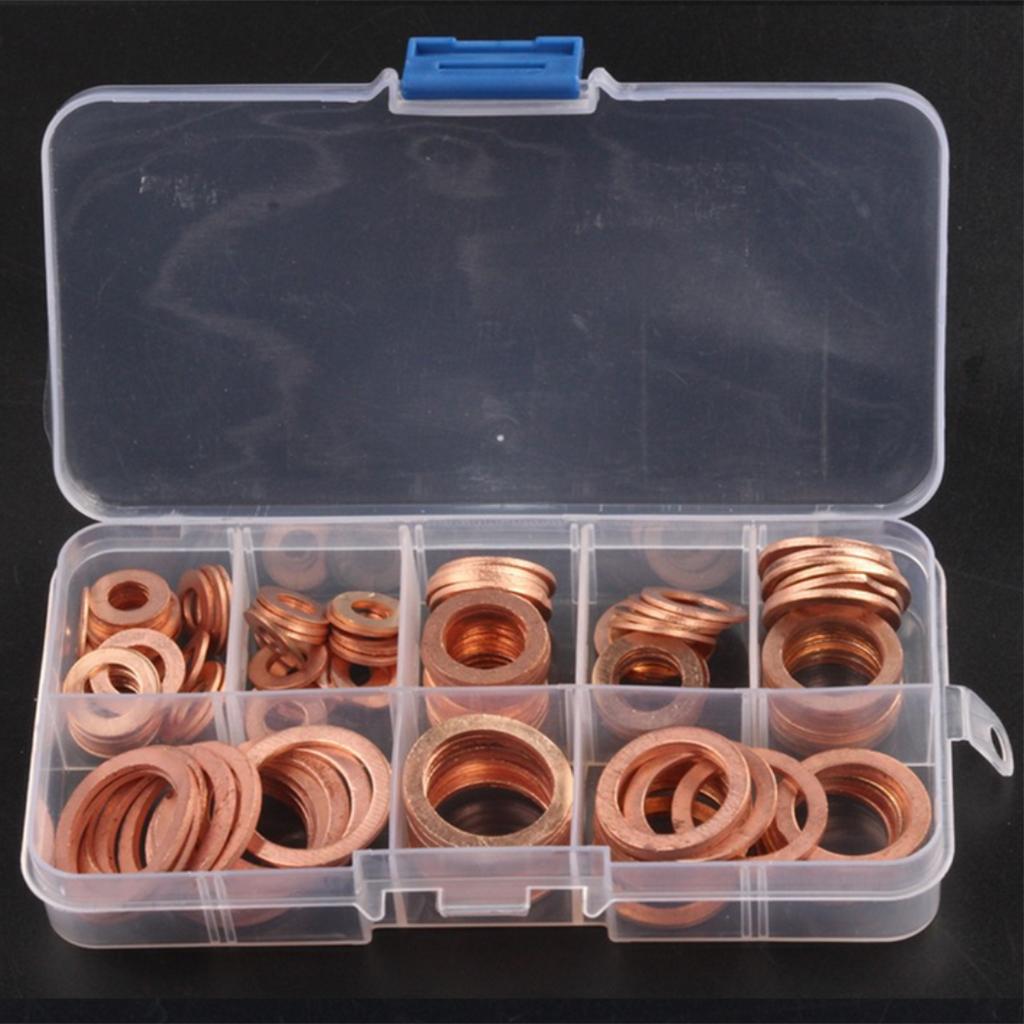 Solid Copper Washers Sump Plug Assortment Washer Set Hardware Accessories