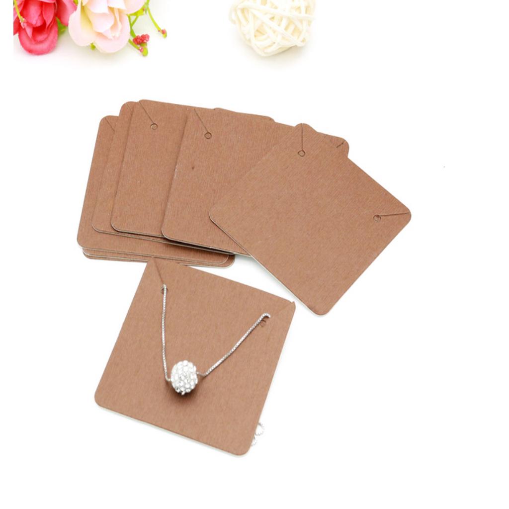 100pcs Jewelry Necklace Display Organizer Holder Package Hanging Card Coffee