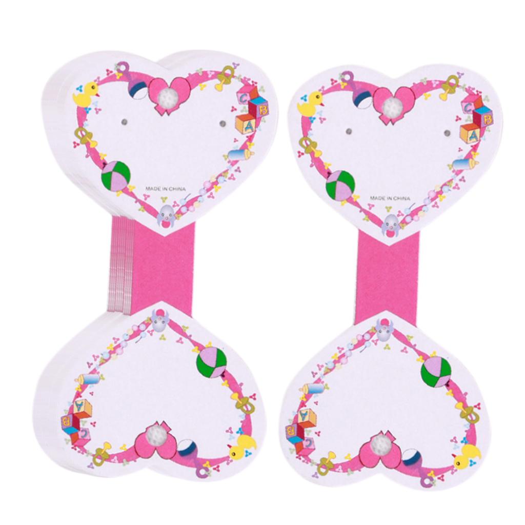 100pcs Jewelry Necklace Display Card Package Hanging Card Paper Heart