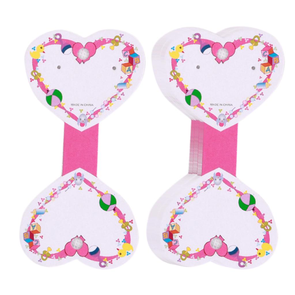 100pcs Jewelry Necklace Display Card Package Hanging Card Paper Heart