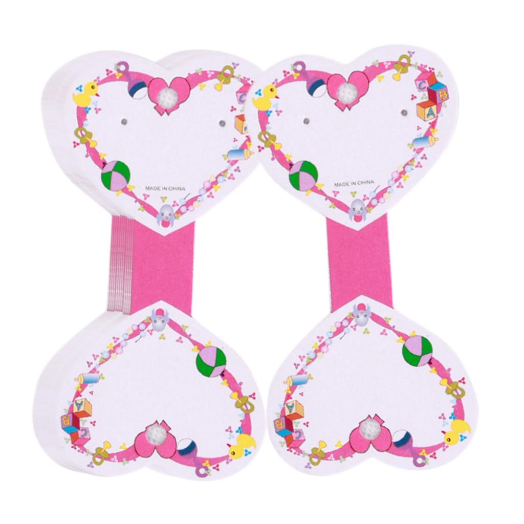 100pcs Jewelry Necklace Display Card Package Hanging Card Paper Heart