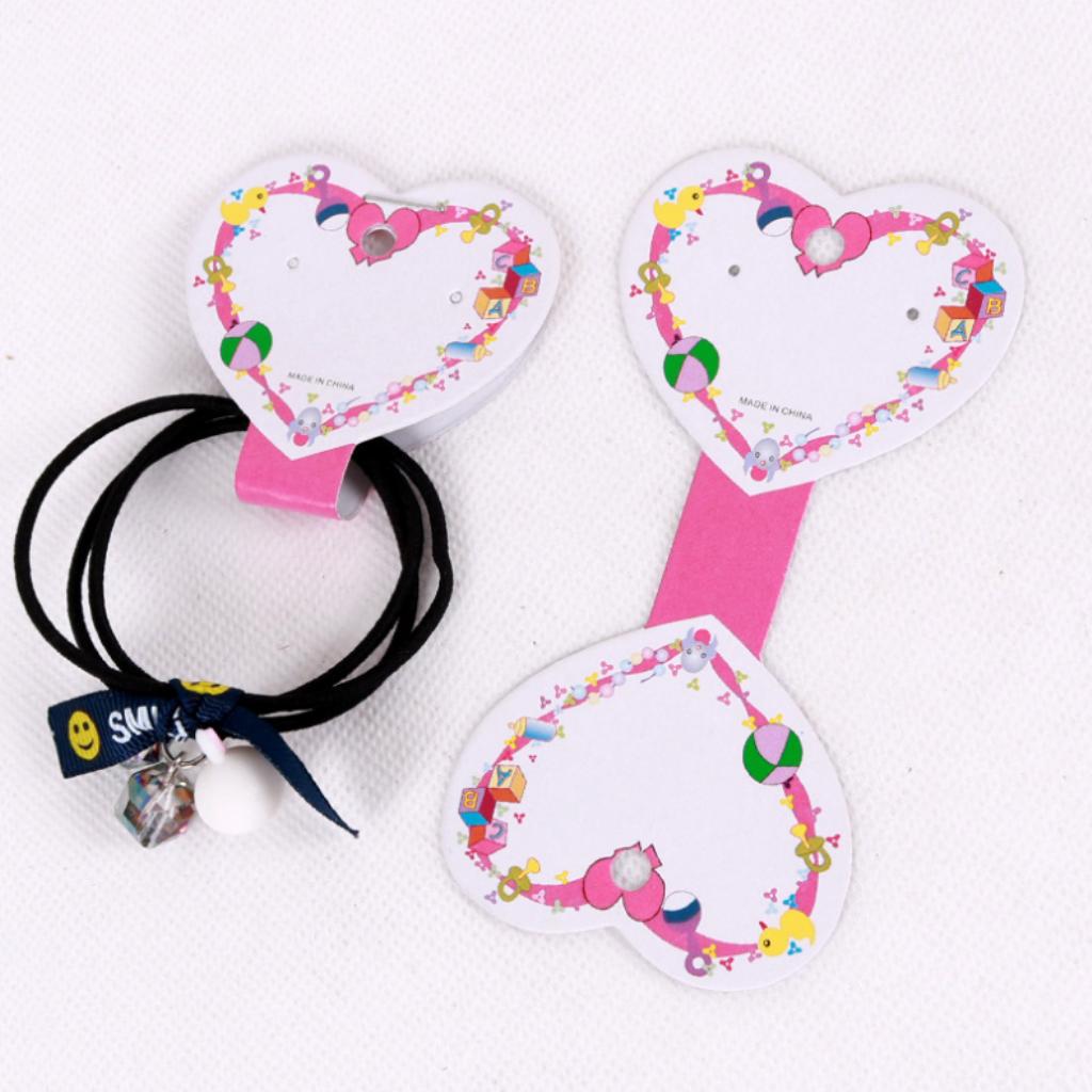 100pcs Jewelry Necklace Display Card Package Hanging Card Paper Heart