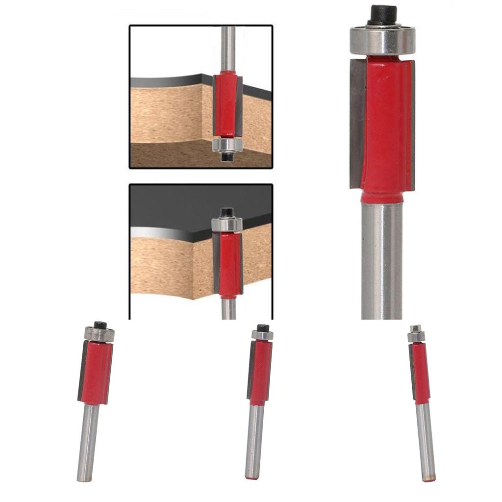 Flush Trim Router Bit 1/4'' Woodworking Tool Groove Router Bit 6.35mm