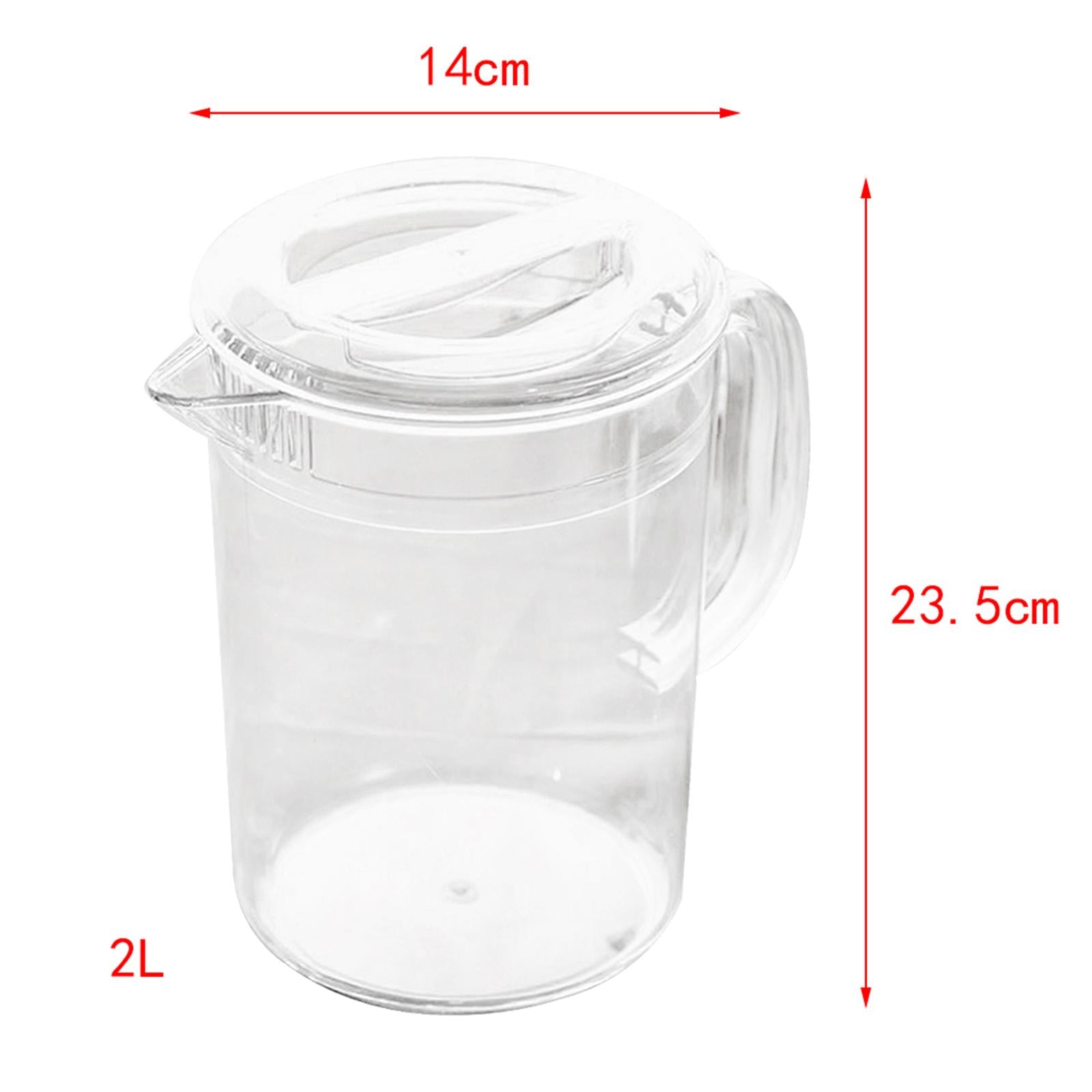 Acrylic Pitcher with Lid for Water, Tea, Lemonade, Milk Storage 2L