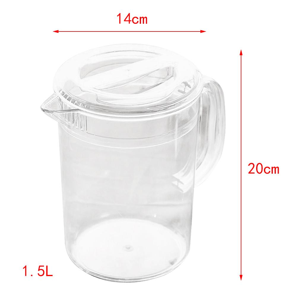 Acrylic Pitcher with Lid for Water, Tea, Lemonade, Milk Storage 1.5L