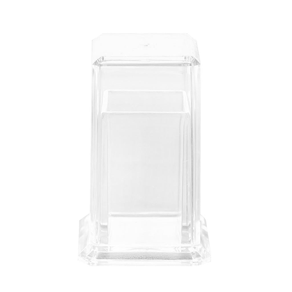 Acrylic Toothpick Holder Crystal Dispenser Bucket Desk Storage Box Square